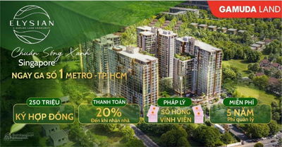 ELYSIAN - Giỏ hàng trực tiếp CĐT, CK 9%, TT 50% nhận nhà, CĐT hỗ trợ trả chậm đến 2029