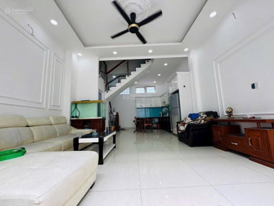 Trệt 2 lầu sân thượng 5x9m có 4pn 3wc hẻm xe hơi Lê Văn Thọ gần CV Làng Hoa