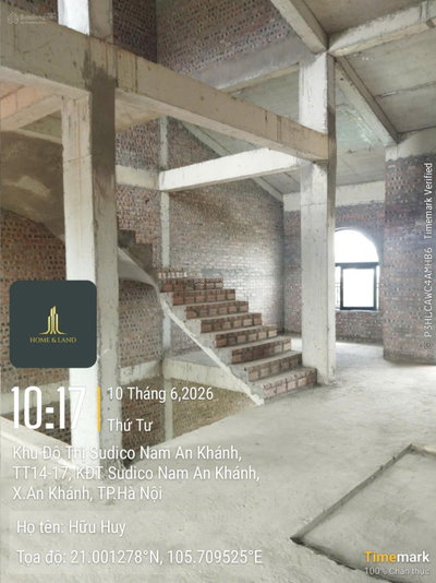 Cho thuê liền kề Nam An Khánh DT 145m2 nhà thô giá thuê 8tr/th
