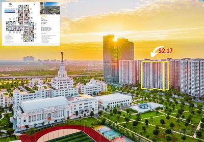 TRỰC TIẾP CHỦ ĐẦU TƯ . S217 CĂN 3 NGỦ 75m2 4,6 TỶ . CĂN 2 NGỦ FULL ĐỒ GIÁ 3,4 TỶ . NHẬN NHÀ Ở NGAY