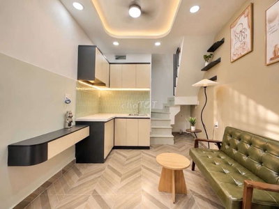 Sau căn ra mặt tiền đường nhà đẹp nội thất VIP 16m2_3T_2 ngủ hẻm thông
