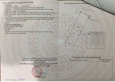 Bán gấp miếng đất 648m2 Giá 1 tỷ 250 đường Ba Sa xã Phước Hiệp, Củ Chi
