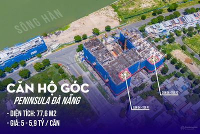 BÁN CĂN GÓC 2 PN DỰ ÁN PENINSULA - 77m2 - SỔ HỒNG LÂU DÀI - BÀN GIAO T6/2026
