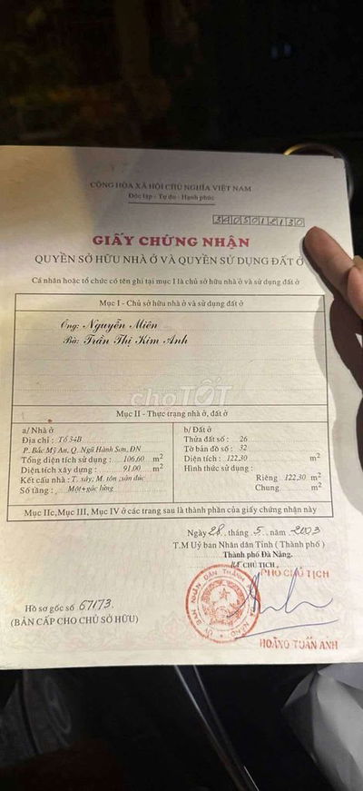 LÔ ĐẤT DT LỚN - KIỆT OTO - MỸ AN