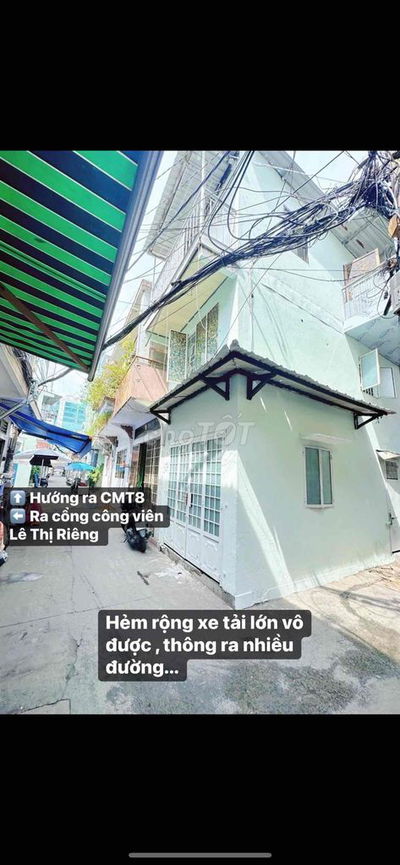 cho thuê nhà 3*6 1 trêth 2 lầu cmt8