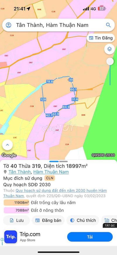 CHÍNH CHỦ GỬI BÁN ĐẤT NÔNG NGHIỆP GIÁ TỐT TẠI HÀM THUẬN NAM, BÌNH THUẬ