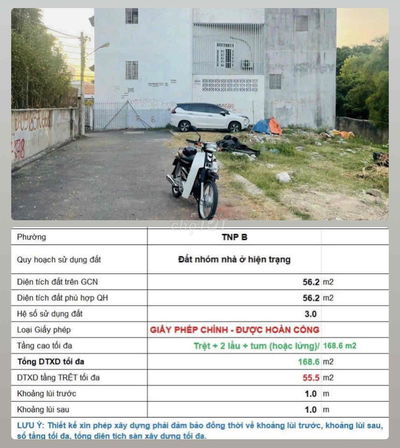 Bán Gấp lô đất hẻm oto đường số 11, Tăng Nhơn Phú B, Q9 56m/4,25ty