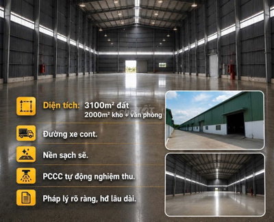 Cho thuê kho xưởng Tạ Quang Bửu 2.000m2 kho + văn phòng – xe container