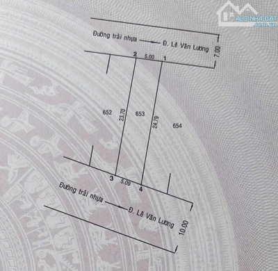 Chú hai bán đất 121m2, 2 mặt tiền trước sau, đường 10m Lê Văn Lương, giá 4.7 tỷ