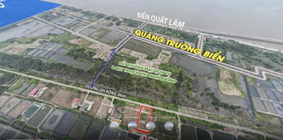 Lô đất biển Quất Lâm 135m2 mặt hành lang quy hoạch 40m, mặt hướng biển, gần quảng trường nhỉnh 2 tỷ
