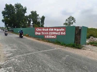 💎 (50tr) Cho thuê đất Nguyễn Duy Trinh, 2200m2 thổ 1800m2 | Ngang 62m, ký lâu dài
