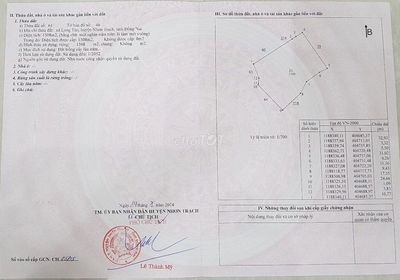CHÍNH CHỦ BÁN ĐÂT TRUNG TÂM LONG TÂN, NHƠN TRẠCH