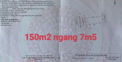 golden hill đất 150m2 ngang 7m5 giá 2,9 tỷ