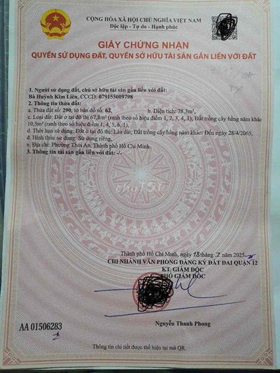 Đất Mặt tiền Rạch Thạnh Xuân 40 Đường xe ô tô thông