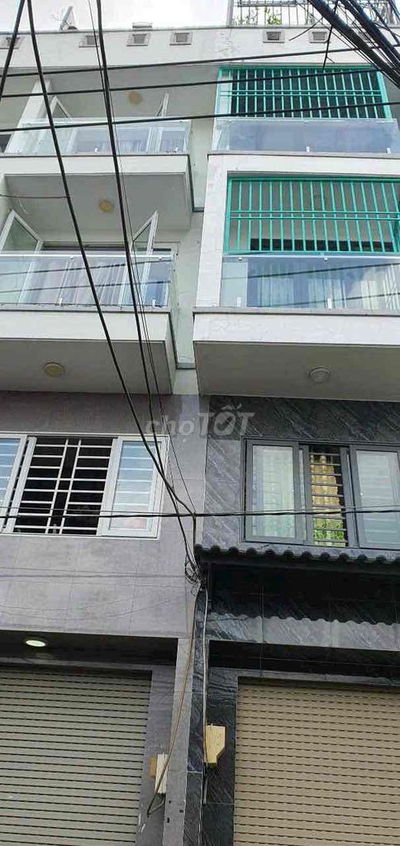 Nhà 1 Trệt 3 Lầu Sân Thượng 4PN Mặt Tiền Hẻm Xe Hơi Bùi Văn Ba
