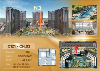 Ngoại giao được căn Hoa Hậu 2PN Ban công Đông bắc View Bể bơi, Pháo hoa quanh năm chỉ 4tỷ