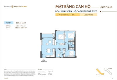 DUY NHẤT CĂN GÓC 3PN 80M2 TẦNG CAO TOÀ A GIÁ CHỈ 6 TỶ TẠI CĂN HỘ MASTERI RIVERA ĐÀ NẴNG. MUA LÀ LỜI