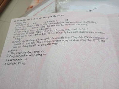 Bán 1 lô đất 7m-32m kiệt ô tô thôn Gò Hà, Hoà Khương