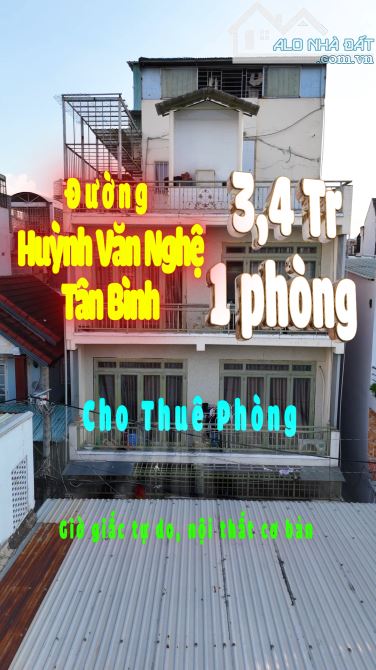 Cho Thuê Phòng Trọ 3tr4, GIỜ GIẤC TỰ DO, đường HUỲNH VĂN NGHỆ quận TÂN BÌNH, HCM