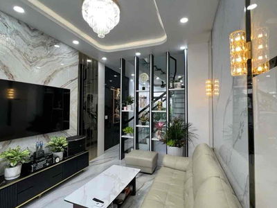 NHÀ HẺM XE HƠI 60M2 4 TẦNG MỚI XÂY NHỈN 8 ĐỒNG
