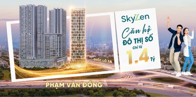 Căn hộ giá 1tỉ4 ngay Phạm Văn Đồng bàn giao nội thất cao cấp SkyZen.Giỏ hàng 20 căn độc quyền F0