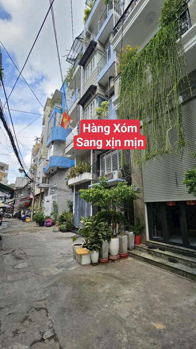 Hẻm xe hơi 6m Hồ Thị Kỷ Quận 10 - ngang 4,3m, 3 tầng BTCT cũ.