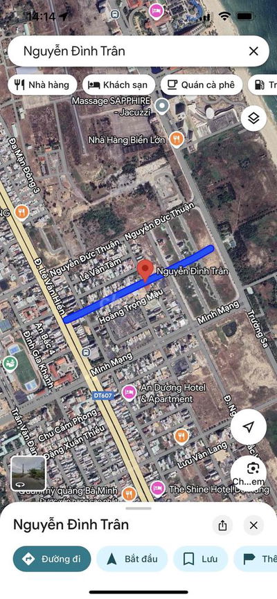 chính chủ đất biển sơn thuỷ nguyễn đình trân 7.5 m