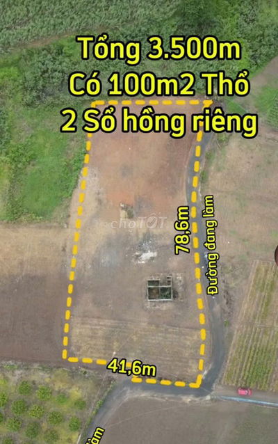 Cần bán 3500 đất xã Đất Đỏ-Tp HCM. Đất ngang hơn 100m mặt tiền đường