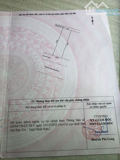 Chủ gửi bán lô đất đường Ngô quang Huy