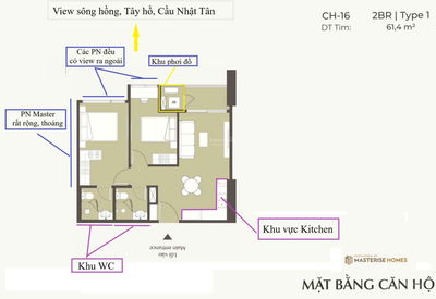 EM CẦN BÁN TRỤC CĂN 2PN (62m2) VIEW SÔNG HỒNG, HỒ TÂY SIÊU ĐẸP - GIÁ 109TR/M2 TÒA LUMIERE CỔ LOA