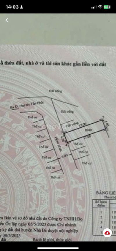 Mã căn:TT011 ĐẤT 5 tỷ 550 với Diện tích: 68m2