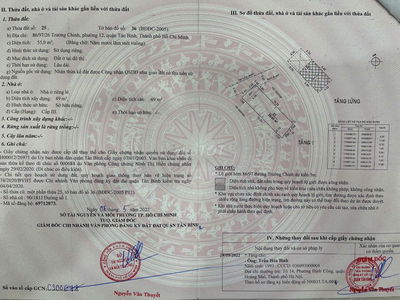 Giá nhà đầu tư hẻm Trường Chinh-P12- T.Bình–DT:55m (4,2*13).Giá 5.950