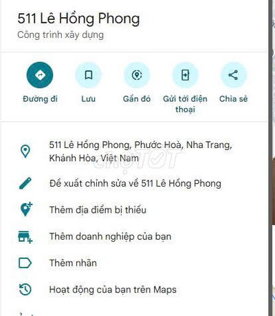 mặt bằng lê hồng phong trống cần cho thuê