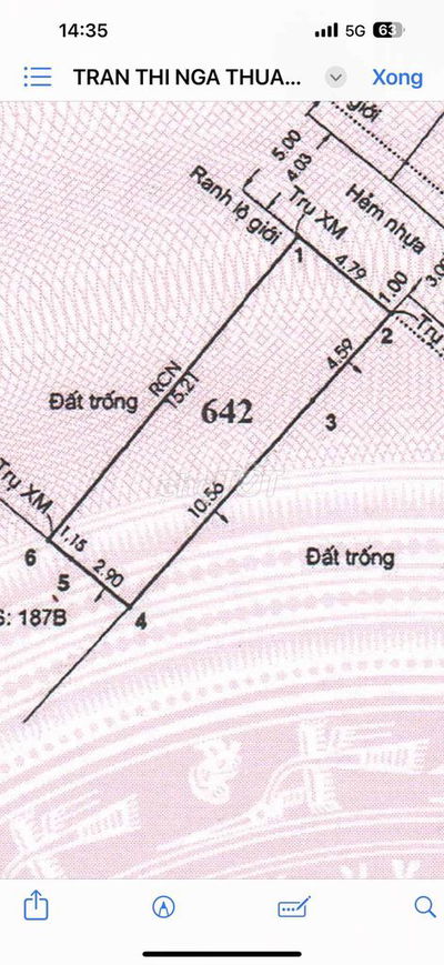 Bán đất thổ cư 67m2- Phường Long Bình(mới), Tp. HCM