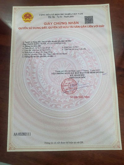 BÁN LÔ ĐẤT NGAY CHỢ BÀ TRI KCN TÂN UYÊN SỔ SẴN