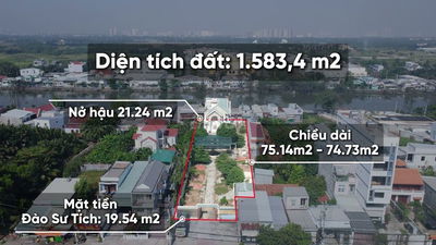 Biệt thự kèm đất nở hậu MT Đào Sư Tích, Nhà Bè, 4 lầu,1583m², 70 tỷ