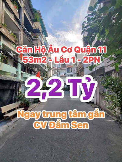 Bán gấp căn hộ Âu Cơ lầu 1