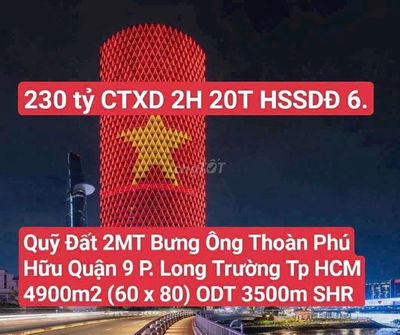 Quỹ Đất Góc 2MT Bưng Ông Thoàn, Phú Hữu Quận 9 (P. Long Trường Tp HCM)