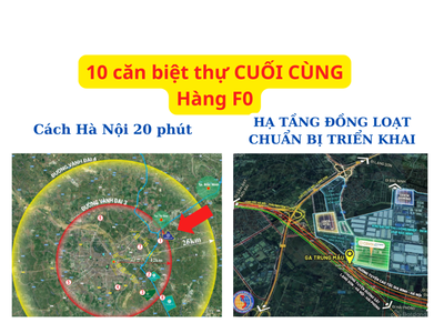 10 căn BT vườn cuối cùng hàng F0, ưu đãi đặc biệt 10 KH đặt lịch trước 2/9, vay 0% trong 24 tháng