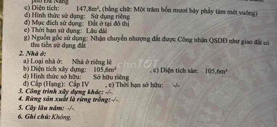 Bán đất mặt tiền Trần Duy Chiến đường 10.5m tặng kèm nhà cấp 4
