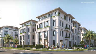 Biệt thự song lập 200m² Alluvia City xây 4 tầng - vị trí vàng, khoáng nóng tận nhà, sổ đỏ lâu dài