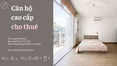 Ban công phòng mới 40m Full nội thất Tách bếp  Hoàng Hoa Thám sân bay.