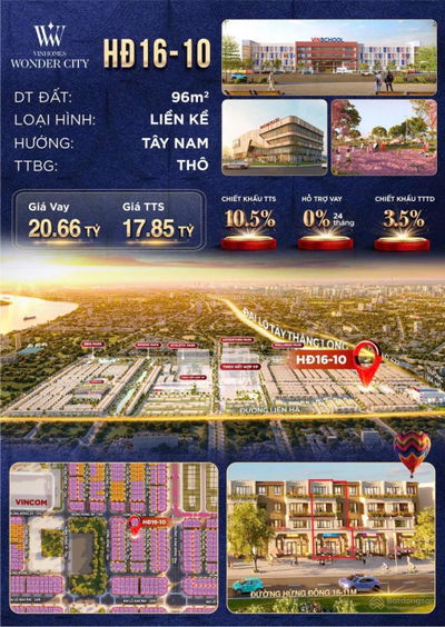 Căn rẻ nhất dự án Vinhomes Đan Phượng - chỉ cần 5,5 tỷ có ngay căn mặt tiền 8m