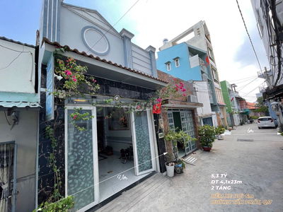 CHỈ 5,3 TỶ (60 triệu/m2) 2 TẦNG 4,1x23~95m2 HẺM ÔTÔ HUỲNH TẤN PHÁT Q7
