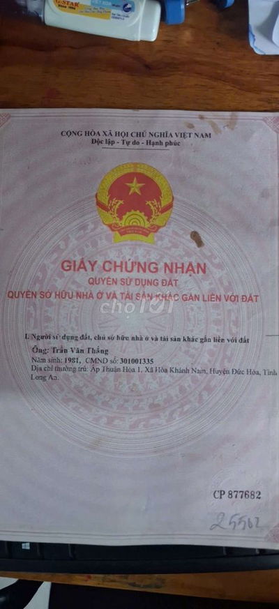 Bán đất full thổ cư