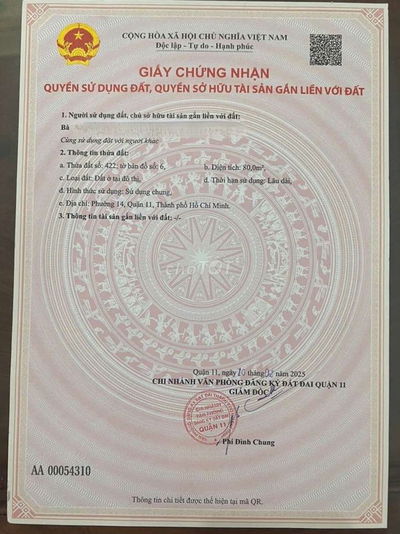 6.5 tỷ [5m x 16m] 80m2 gần VX Lê Đại Hành Q11, HỖ TRỢ VAY 3 BÊN