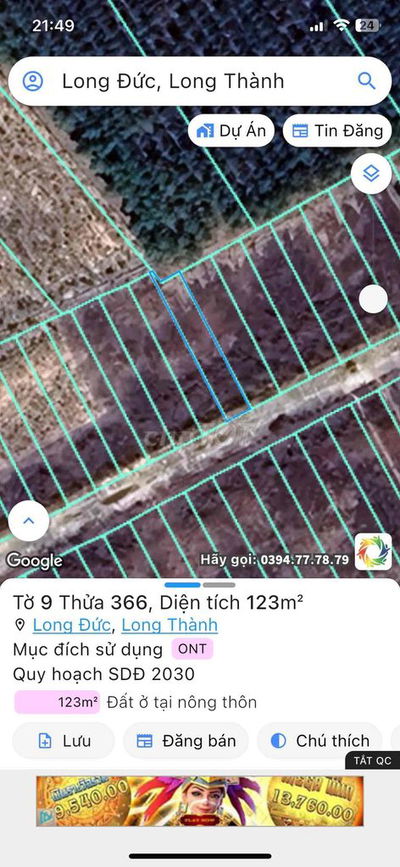 CẦN BÁN ĐẤT THỔ CƯ GIÁ RẺ TẠI XÃ LONG ĐỨC, LONG THÀNH, ĐỒNG NAI – SỔ