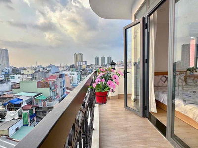 căn hộ có view ban công sang xịn mịn với 35m2 nguyên gia trí