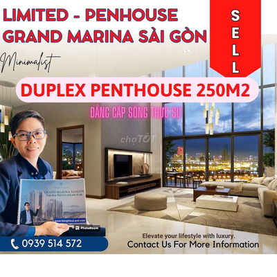 Căn Penthouse độc bản Grand Marina Sài Gòn trần cao 9m