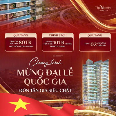Siêu chính sách giảm giá tới 770tr căn 2 ngủ và 533 triệu căn Studio The Ninety Complex